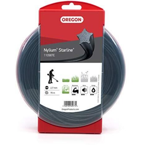 Oregon Filo per Decespugliatore a Forma di Stella in Nylon Resistente, Adatto per Erba Alta, Rifiniture e Vegetazione Fitta, Compatibile con Numerosi Marchi, 2,7 mm x 70 m (110987E), Nylium