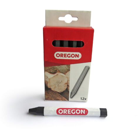 Oregon Multi Surface Marking Crayon – Confezione da 12 Pastelli Professionali con Struttura Antiscivolo a 6 Lati, Scrivono su Legno, Metallo, Cemento, Piastrelle, Ceramica, Plastica e Vetro - Nero