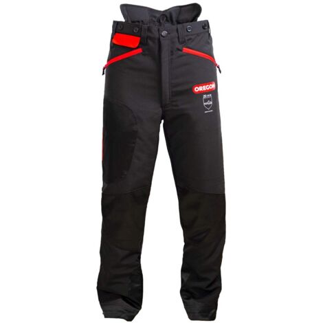 Oregon Schnittschutzhose Waipoua Schwarz/Rot Größe M