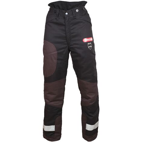 Oregon Yukon Pantaloni Protettivi per Motosega, Protezione di Tipo A, Classe 1 (20 m / s), Colore Nero, Taglia XL (EU 54-56)