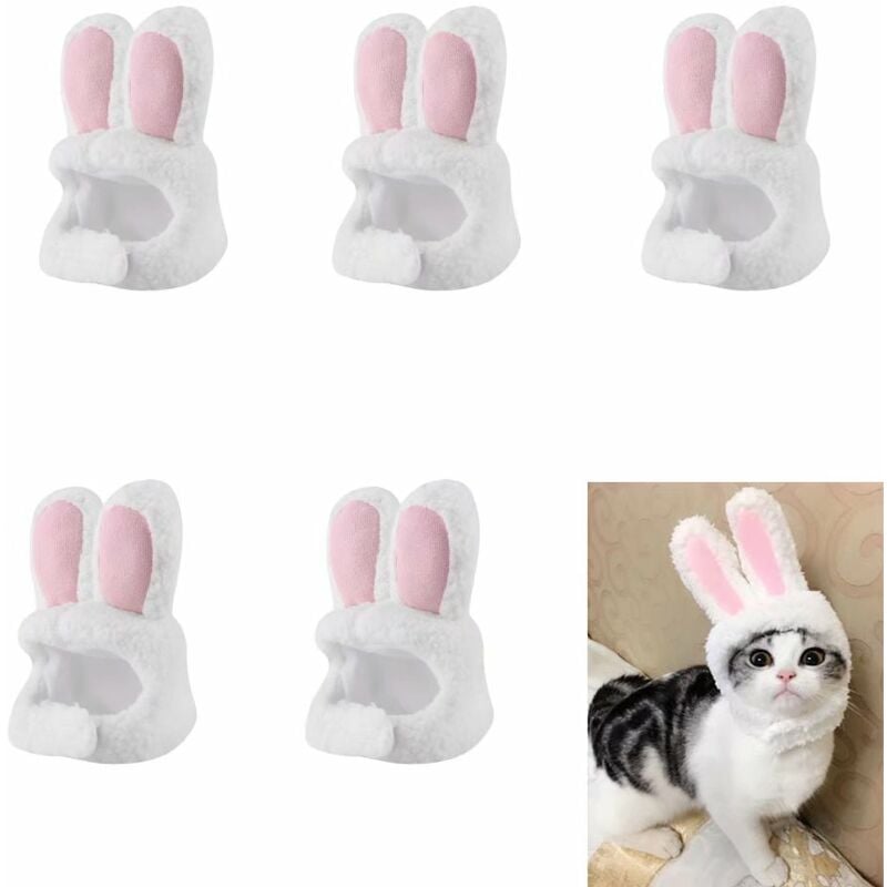 Oreille Lapin Chapeau Chat Chien Lapin Oreille Tête Porter Oreilles De Lapin Forme Peluche Pet Coiffure pour Festival Costume Cosplay 5pcs