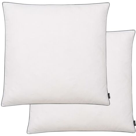 Oreiller 2 pcs Remplissage de duvet léger 80 x 80 cm Blanc - The Living Store