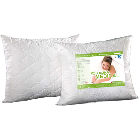 Oreiller antiallergique 40x40 Medical avec fermeture éclair, blanc AMW