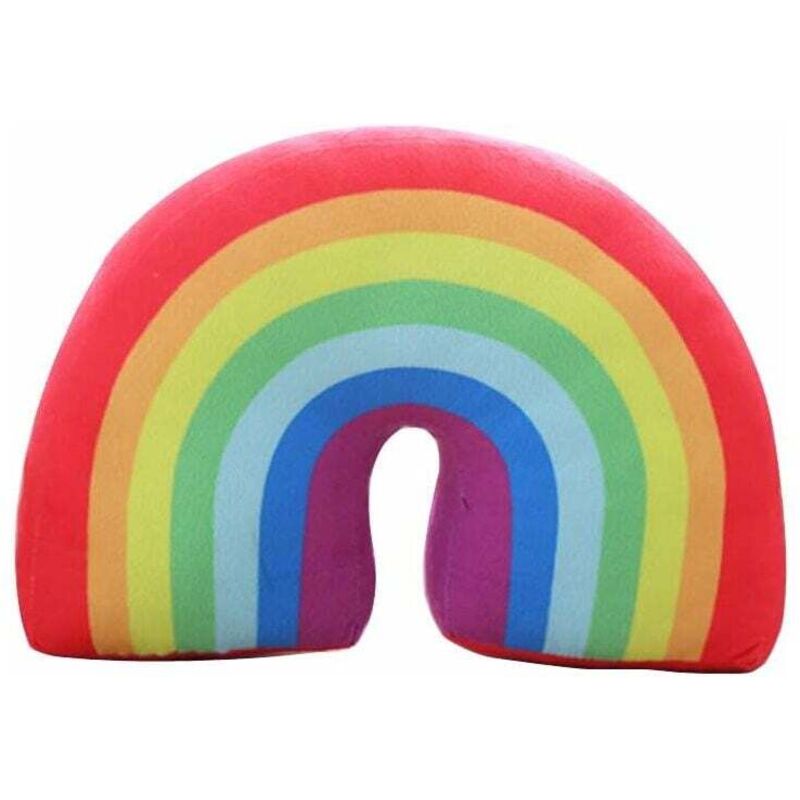 Oreiller arc-en-ciel pour fille en peluche pour enfant en bas âge Décoration de berceau pour canapé et chaises-Fei Yu