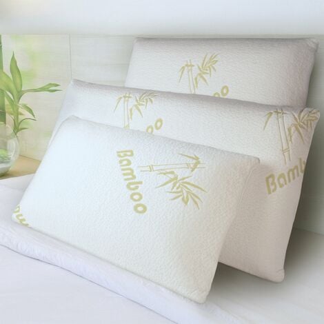 Oreiller Bamboo : Mousse à Mémoire de forme, Déhoussable - 40 x 70 cm