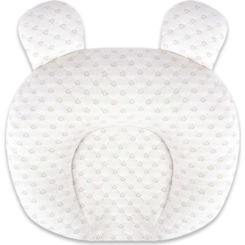 Oreiller bébé contre la déformation tête plate bébé oreiller doux cadeau lavable pour bébé 0-24 mois (amour, 28 × 25,5 cm), Ensoleillé
