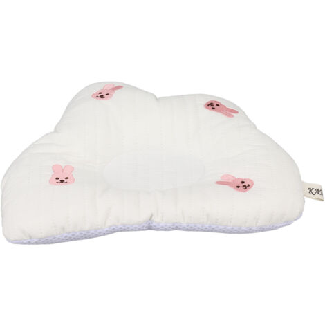 Oreiller Bébé Nuage Lapin Mignon en Coton PP Respirant pour Nouveau-né
