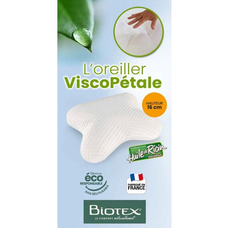Oreiller Biotex viscopetale 55x45