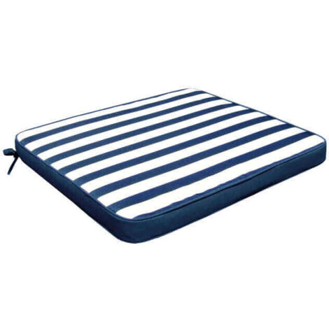 Oreiller carré en polyester amovible 50x45 cm par chaise  Blue