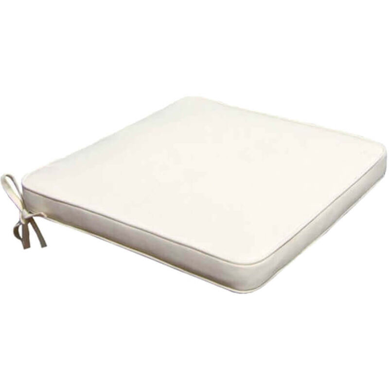 Oreiller carré en polyester imperméable et amovible 40x40 cm par chaise Beige - Beige
