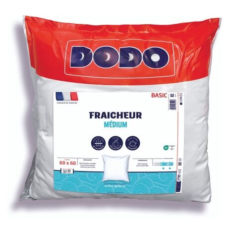 DODO - Lot de 2 oreillers mémoire de Forme Effet fraicheur - 60x 60 cm -  Fresh