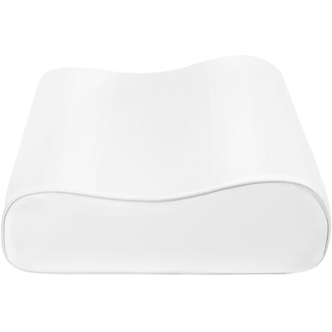 Oreiller cervical et pour le cou en mousse viscoélastique, de conception ergonomique et à double hauteur, pour dormir sur le côté et sur le dos.