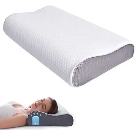 Oreiller Cervical Mémoire Forme,Oreillers Confortables en Forme d'Arc Ergonomique,Coussin Orthopédique Oreiller de Couchage