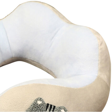 Oreiller cervical voyage chat personnalisable en coton PP résistant avec fermeture éclair pour nettoyage facile.