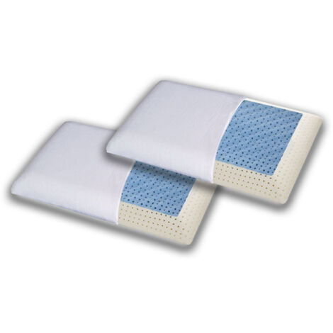 Oreiller coussin frais en mousse à mémoire thermique et très respirant et massant 'fresh'