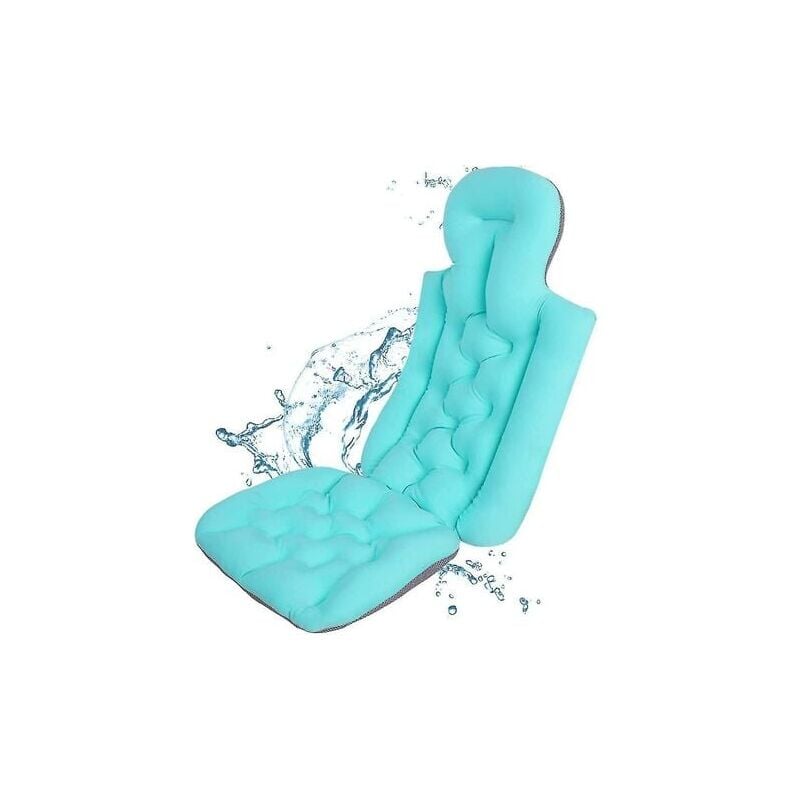 SNQ - Oreiller de baignoire complet avec 10 ventouses puissantes améliorées et longues