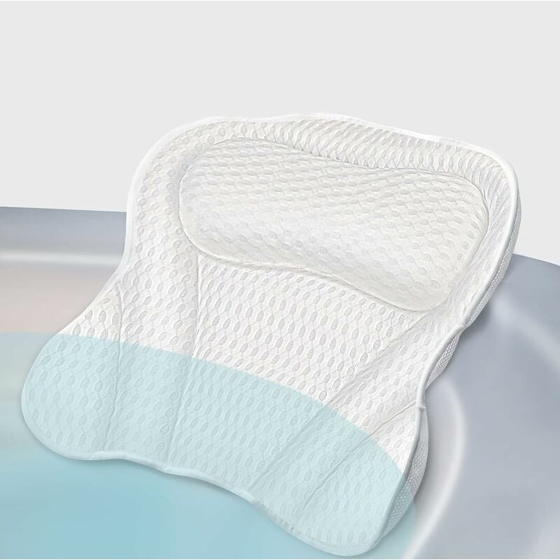 Oreiller de bain appuie-tête oreillers de baignoire pour soutien du cou et du dos de la baignoire, oreiller de baignoire ergonomique, coussin