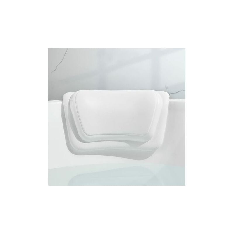 Mowze - Oreiller de Bain, Coussins de Bain, Imperméable Coussin Baignoire pu, Coussin de Baignoire avec 2 Ventouses Antidérapant, Appui tete spa, La