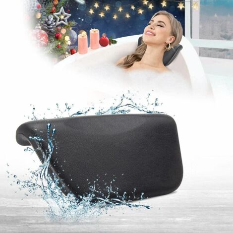 ADOV Coussin De Bain Luxe Ergonomique - Oreiller Baignoire Avec 6 Ventouses Antidérapantes, 3D Air Mesh Doux Pour Tête, Cou Et Dos, Idéal Spa Jacuzzi