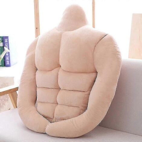Oreiller de corps doux, oreiller de bras mignon et musclé en forme de petit ami, grand oreiller confortable, oreiller de bras chaud, cadeau d'anniversaire pour petite amie - 58 x 46 cm - Corps entier