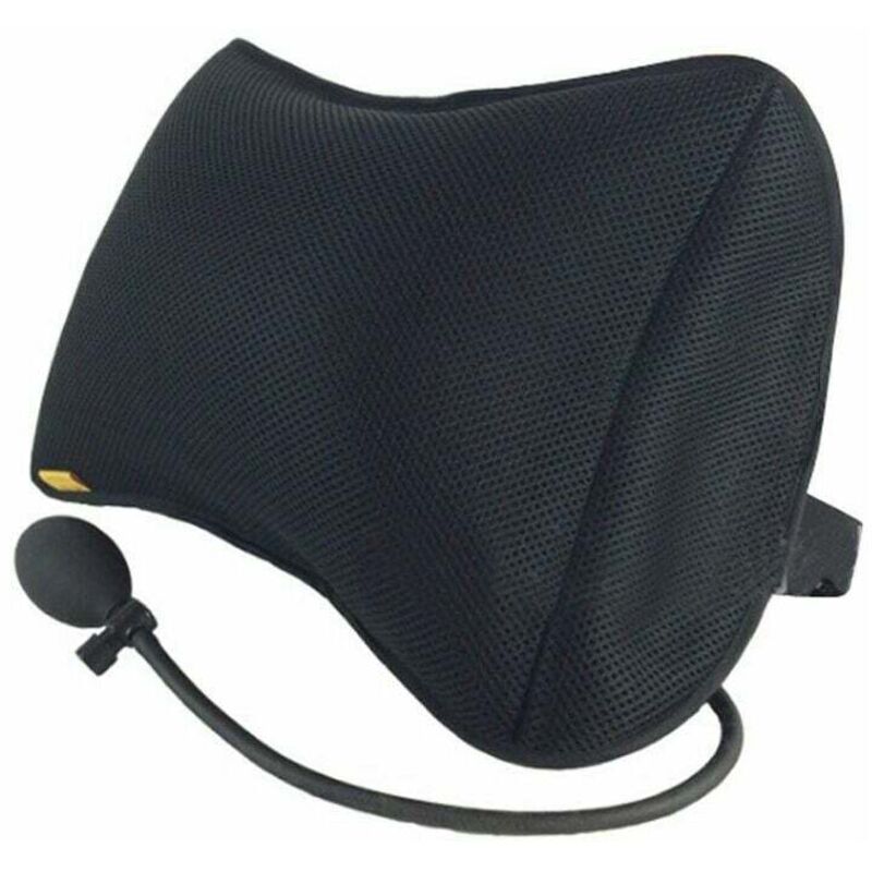 Oreiller de dos portatif de coussin de soutien lombaire gonflable pour ordinateur/chaise de bureau, sige de voiture, fauteuil inclinable