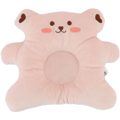 Oreiller de Formage Crânien pour Bébé 0-12 Mois, Anti-Syndrome de Tête Plate, Respirant et Doux, Modèle Ours Kaki