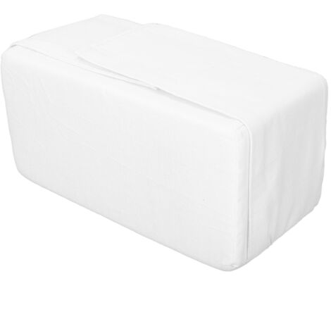 Oreiller de Genou pour Dormeur Latéral, Coussin Ergonomique Amovible avec Sangle, Confort Articulaire, Mousse Douce, Blanc