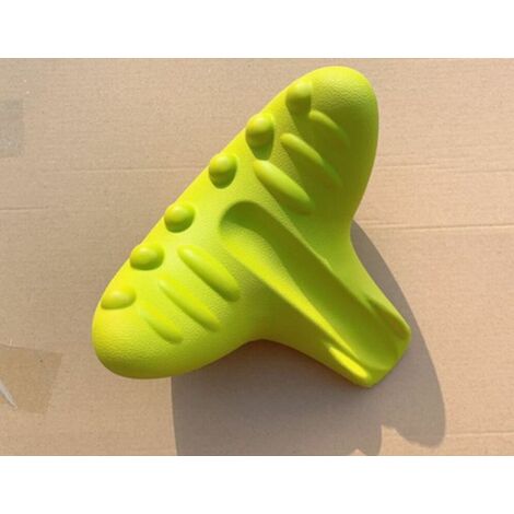 Oreiller de Massage de cou Portable, correcteur de colonne cervicale, gravité, masseur Shiatsu, Support de cou, oreiller orthopédique ergonomique, literie,Yellow