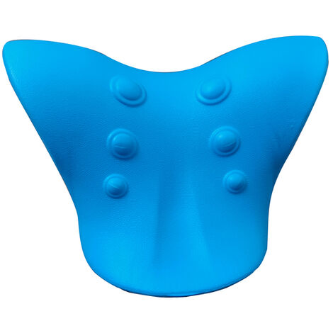 Oreiller de Massage pour le cou et les épaules, dispositif de Traction, Relaxation musculaire, soulagement de la douleur, Correction de la colonne cervicale,Bleu,CHINA