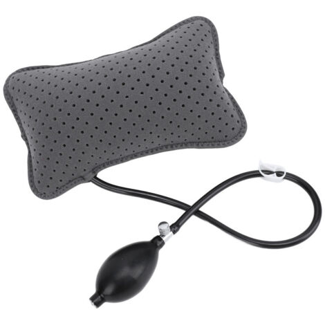 Oreiller de soutien lombaire gonflable gris foncé en polyester confortable pour le travail au bureau