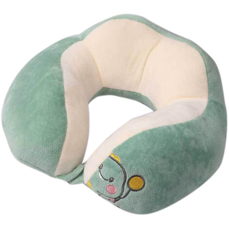 Oreiller de Voyage en Forme de U avec Dinosaure Brodé - Confort pour Sieste Bureau, Voiture et Avion