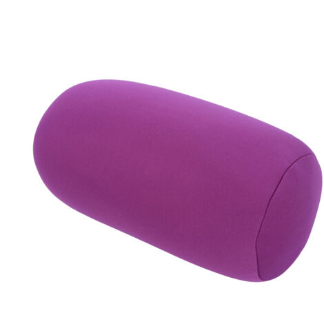 Oreiller de voyage ergonomique en microperles pour le dos, violet