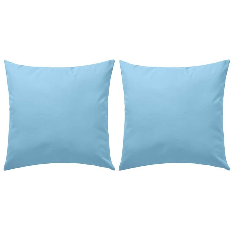 Oreiller d'extérieur 2 pcs 45 x 45 cm Bleu clair Oreiller d'extérieur 2 pcs 45 x 45 cm Bleu clair