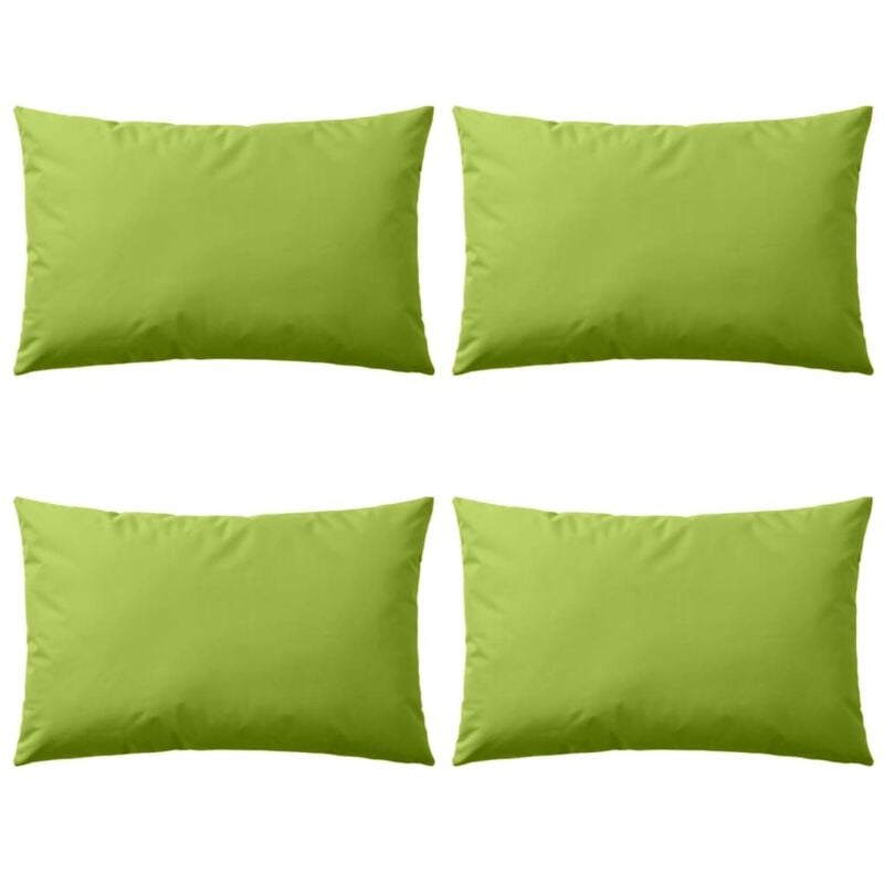 Vidaxl - Oreiller d'extérieur lot de 4 60 x 40 cm Vert pomme