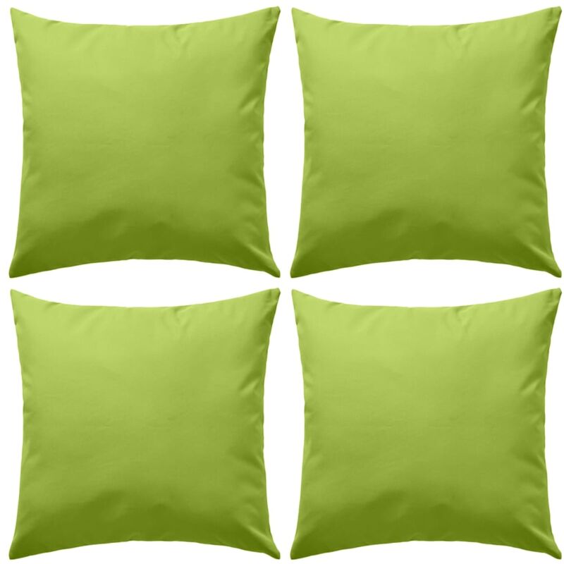 Mercatoxl - Oreiller d'extérieur 4 pcs 45 x 45 cm Vert pomme