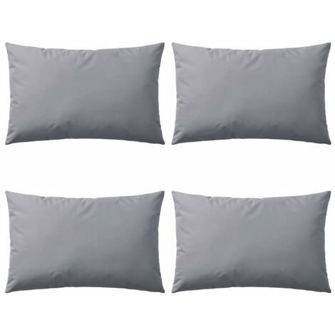 Oreiller d'extérieur 4 pièces 60x40 Gris