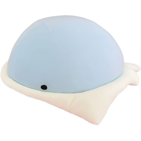 Oreiller Doudou en Coton Doux aux Couleurs Vives, Taille Adéquate pour Famille, Bureau ou Voiture, Bleu