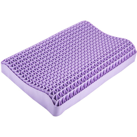 Oreiller en Mousse Latex Confort Cervical, Anti-Pression, Respirant et Lavable avec Housse - Modèle Alvéolé