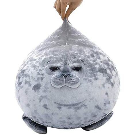Oreiller en peluche phoque doux, oreiller câlin phoque dodu, jouet en peluche mignon (30 cm)