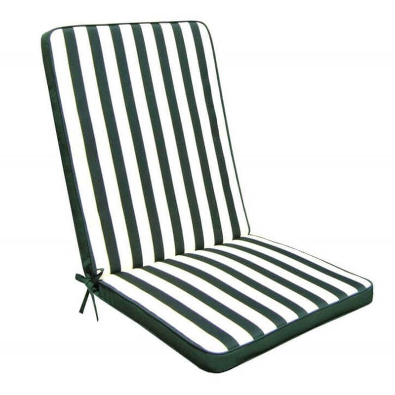 Defibrico - Oreiller en polyester amovible et imperméable avec arrière moyen 90x40 cm par chaise DarkOliveGreen - DarkOliveGreen