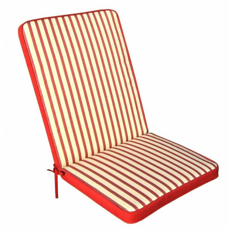 Gardeness - Oreiller en polyester amovible et imperméable avec arrière moyen 90x40 cm par chaise Red - Red