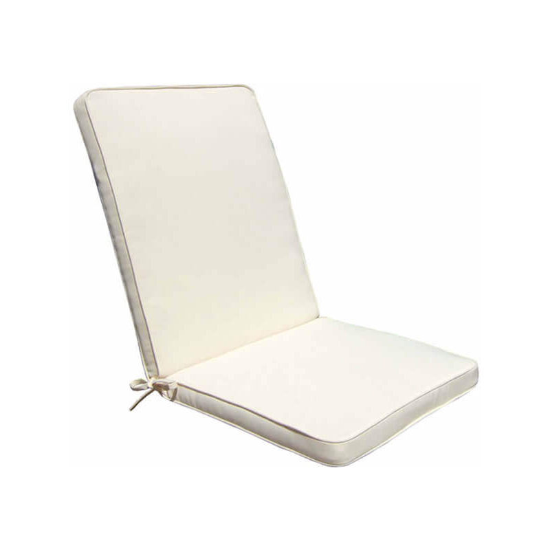Oreiller en polyester amovible et imperméable avec arrière moyen 90x40 cm par chaise Beige