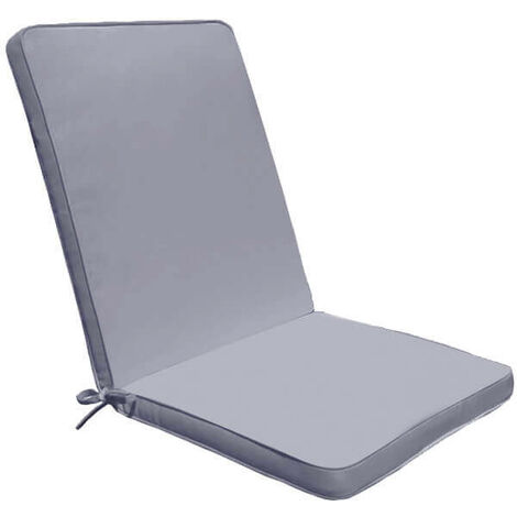 Oreiller en polyester amovible et imperméable avec arrière moyen 90x40 cm par chaise  Grey