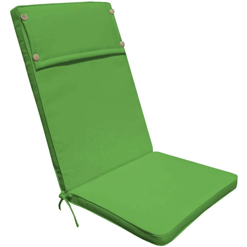 Oreiller en polyester amovible et imperméable avec dossier 113x49 cm Green - Green