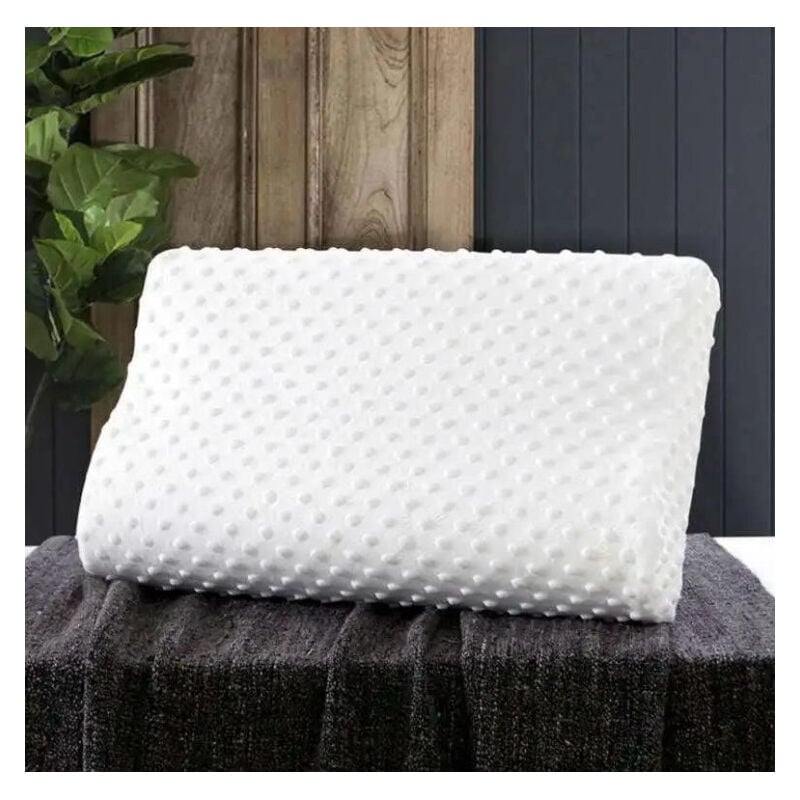 Oreiller Ergonomique 40x60 cm en Mémoire de Forme - Confort Cervical et Sommeil Réparateur