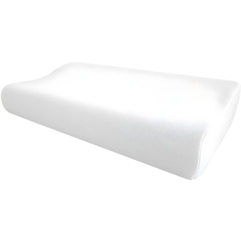 Oreiller ergonomique mémoire de forme 30 x 50 cm de YSMÉE - Blanc- SLEEPY