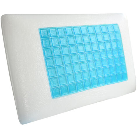 Oreiller ergonomique mémoire de forme gel rafraîchissant 56x36x12cm