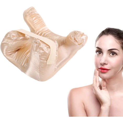 Oreiller facial en tissu de soie, mousse à mémoire de forme à rebond lent, oreiller pour dormir sur le dos et profiter d'un sommeil profond, or