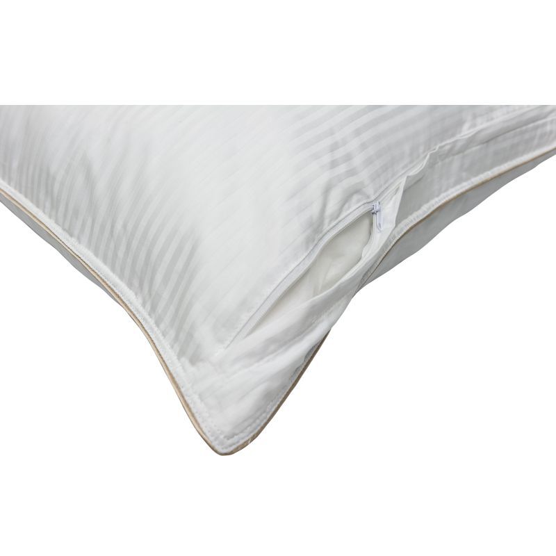 Lestra - Oreiller 'Fjord Grand Hotel' déhoussable Moelleux Com'Duv Satin de coton rayé Taille d'oreiller: Oreiller 65 x 65 cm