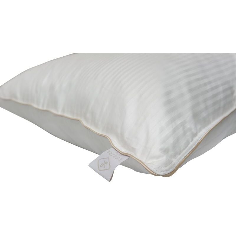 Oreiller 'Fjord Grand Hotel' Moelleux Com'Duv Satin de coton rayé Lestra Taille d'oreiller: Oreiller 65 x 65 cm